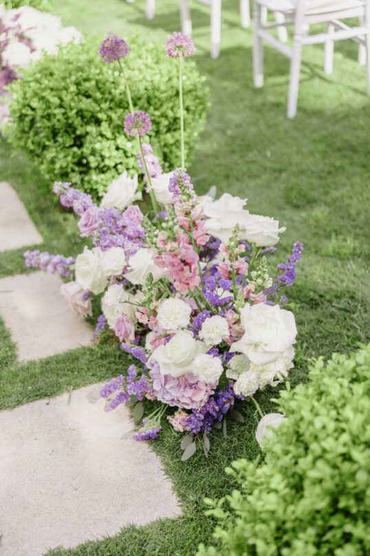 256_JIN_7561 Wedding ceremony floral design by Starace Florist at Villa Eva in Ravello